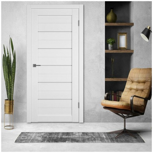 Межкомнатная дверь А5 Сноу 800х2000 мм матовое стекло (комплект)