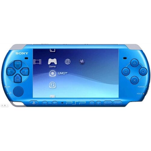 Sony PSP 3000, синий цвет + 4GB Memory Stick + 10 игр