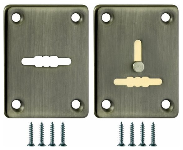 Декоративная накладка Fuaro ESC081/082-ABG-6 (бронза) на сув. замок сталь (1 пара)