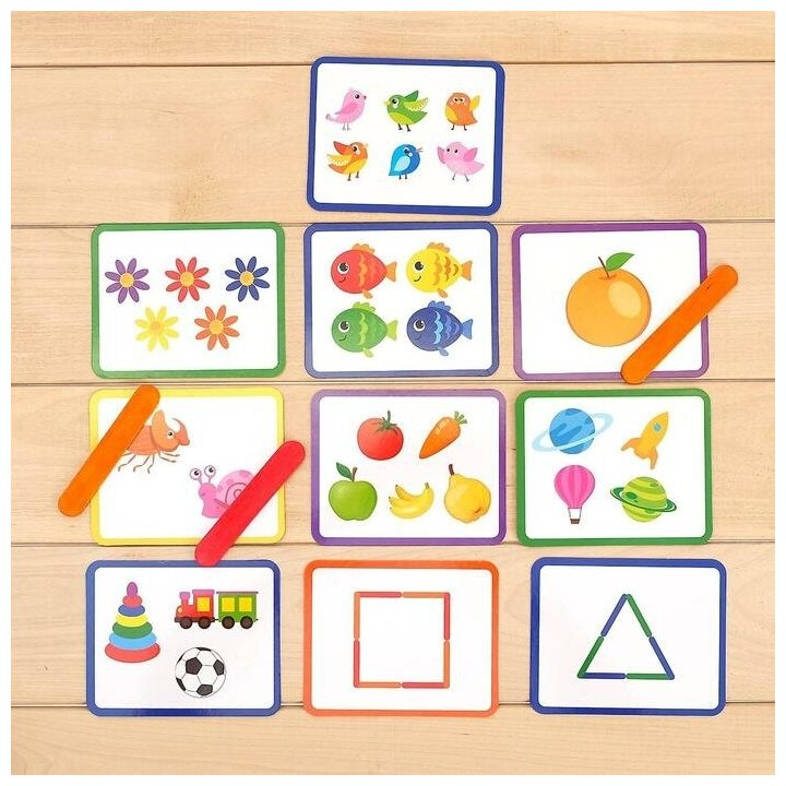 IQ-ZABIAKA Игровой набор с палочками "Изучаем счет и цвета"