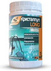 Дезинфицирующее средство "Кристалпул LONG" для бассейнов табл. 20 г, 1 кг