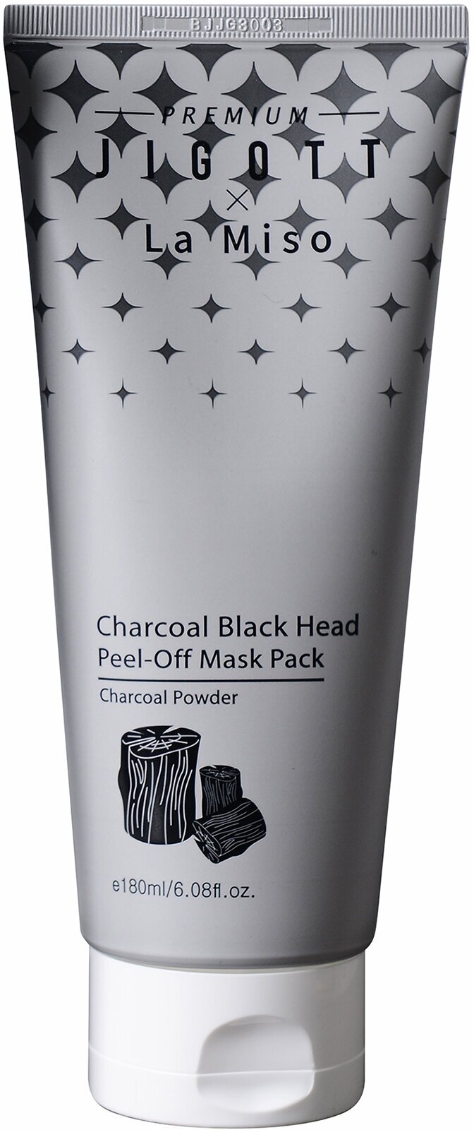 Маска-пленка от черных точек с углем Premium Jigott&La Miso Charcoal Black Head Peel-Off Mask Pack 180 мл .