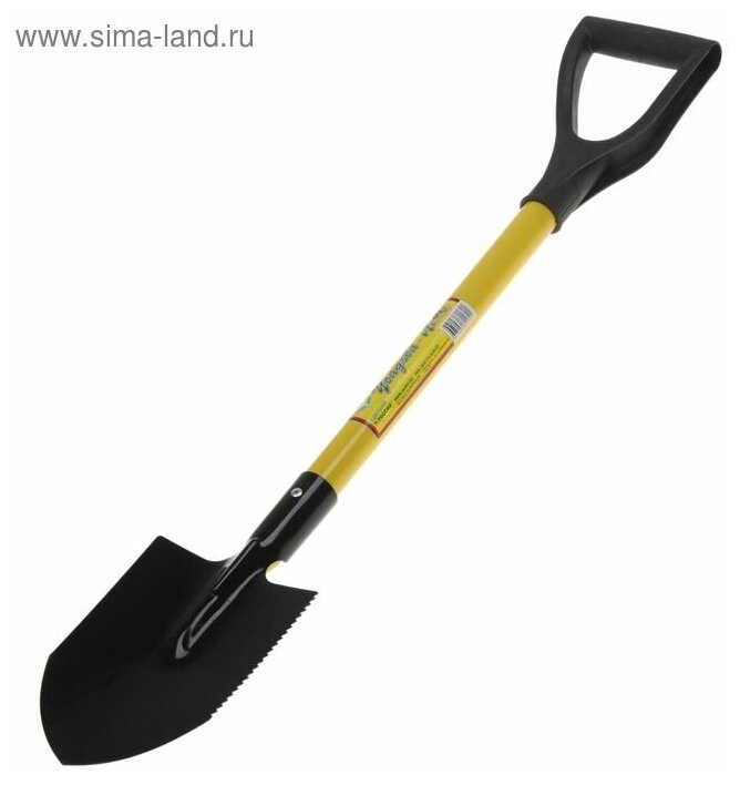 Лопата автомобильная, L = 85 см, металлический черенок, с ручкой - фотография № 2