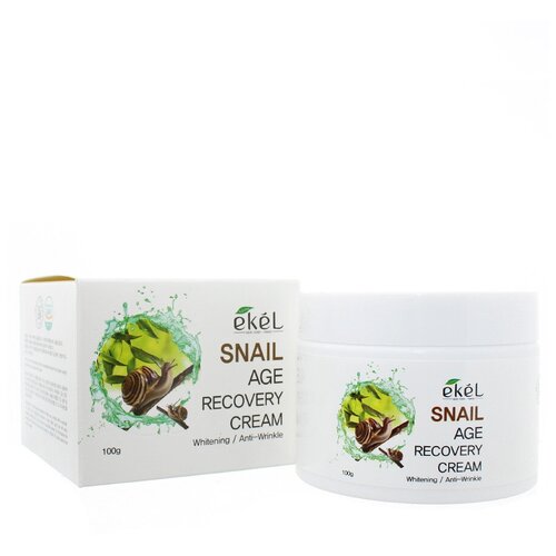 EKEL Крем для лица с Муцином улитки Age Recovery Cream Snail, 100 гр