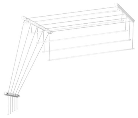 Сушилка для белья потолочная "Лиана-Люкс" 2,1м, пластмассовые кронштейны, алюминиевые стержни, потолочный способ установки (Россия) - фотография № 1
