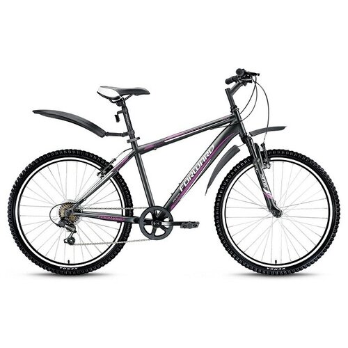 Велосипед FORWARD FLASH 2.0 (26 6 ск. рост 19) 2 forward talica 28 3 0 28 3 ск рост 19 2020 2021 темно серый розовый rbkw1c183006 19