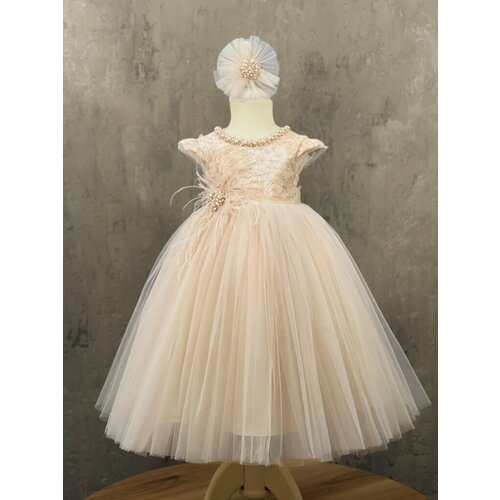 Платье нарядное для девочки (Размер: 98), арт. 2118 beige, цвет бежевый
