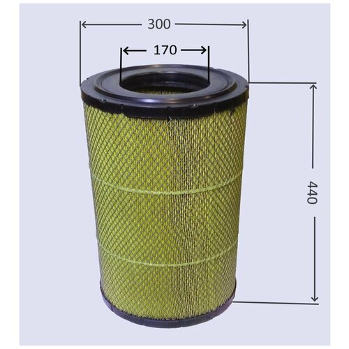 Фильтр воздушный (для грузовых автомобилей) SCANIA DC9, DC11, DC12, DT12. (169х302х448)