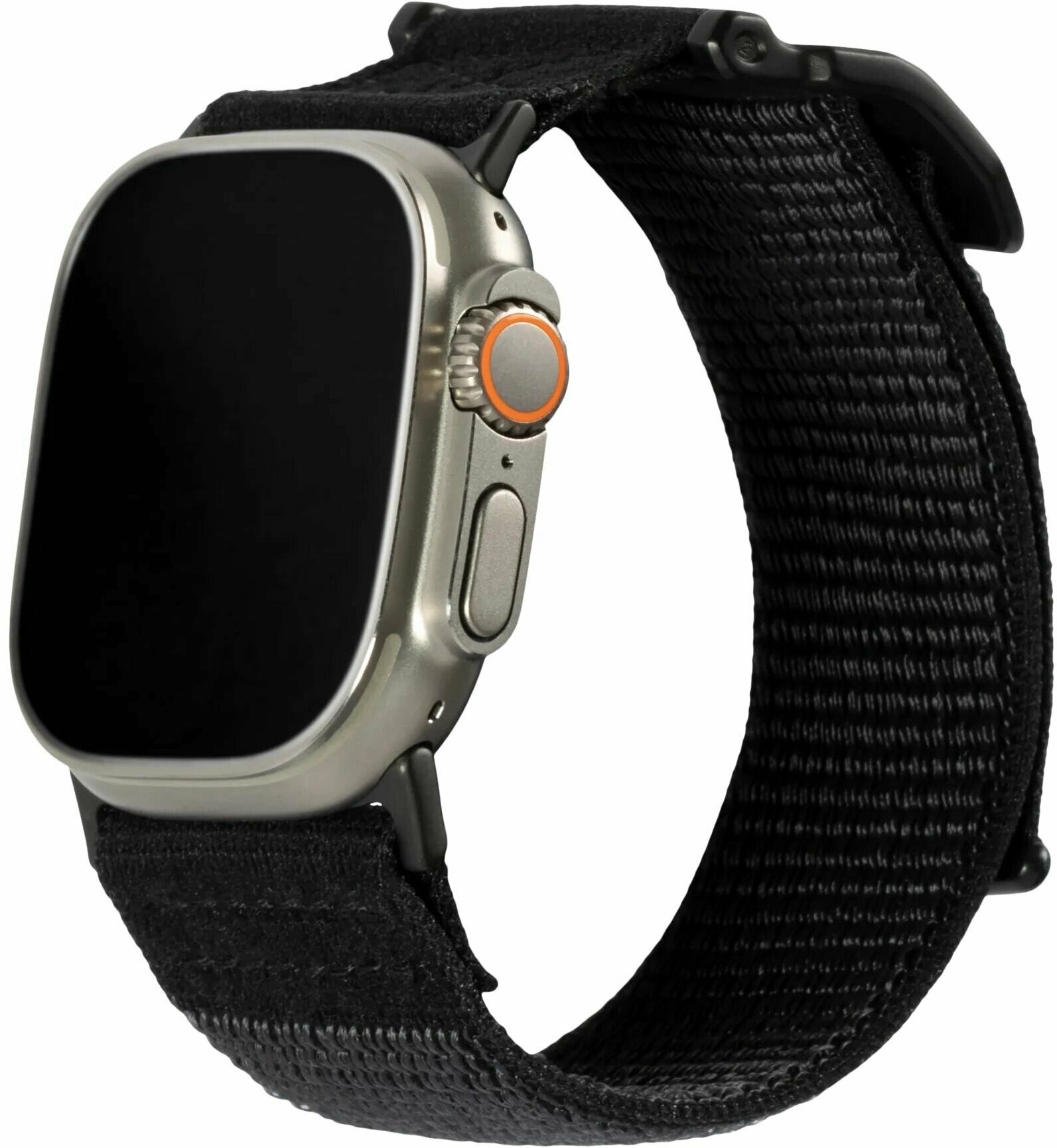 Нейлоновый ремешок с текстильной застёжкой UAG Active для Apple Watch 42 44 45 и 49 мм (дизайн 2022) (Графитовый/Чёрный / Graphite/Black)