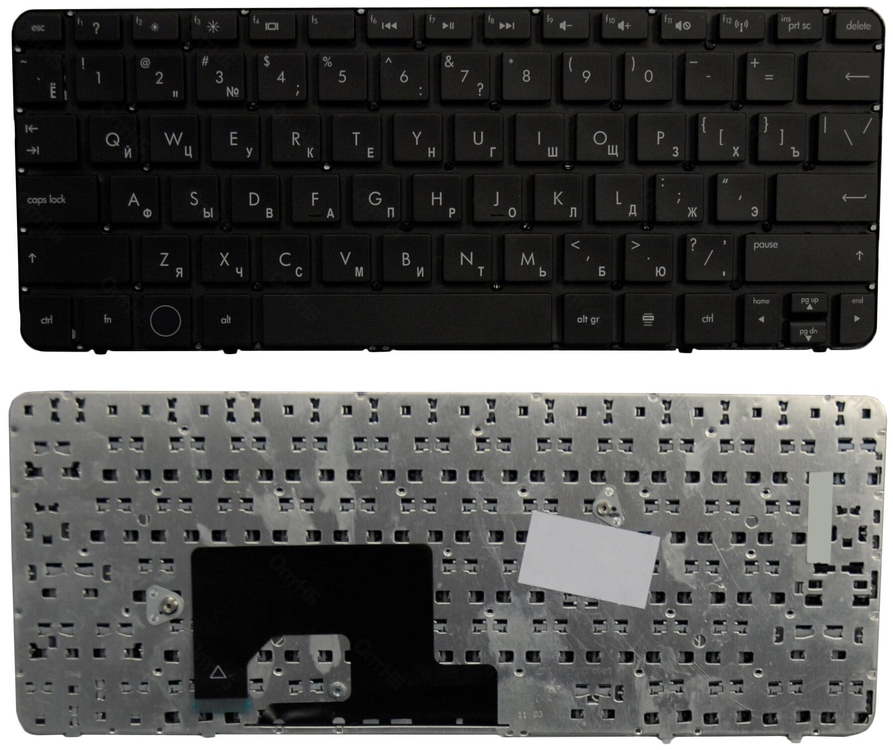 Клавиатура для ноутбука HP mini 210-2000 черная без рамки