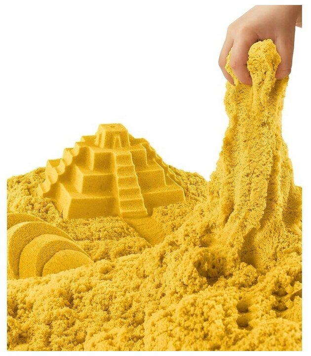 Кинетический песок Космический песок цвет: желтый 2 кг - фото №5