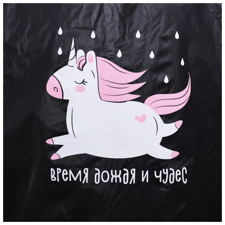 Beauty Fox Дождевик - плащ "Время дождя и чудес", размер 42-48, 60 х 110 см, цвет чёрный