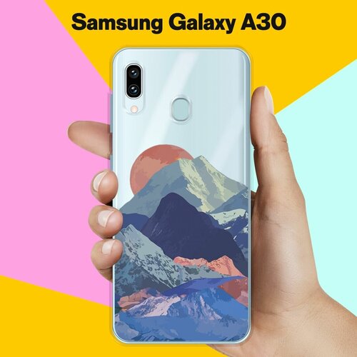 Силиконовый чехол Горы на Samsung Galaxy A30 матовый силиконовый чехол мисстика надпись на samsung galaxy a30 самсунг галакси а30