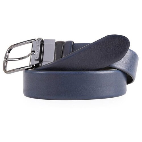 фото Ремень piquadro, натуральная кожа, двусторонний, для мужчин, синий, черный