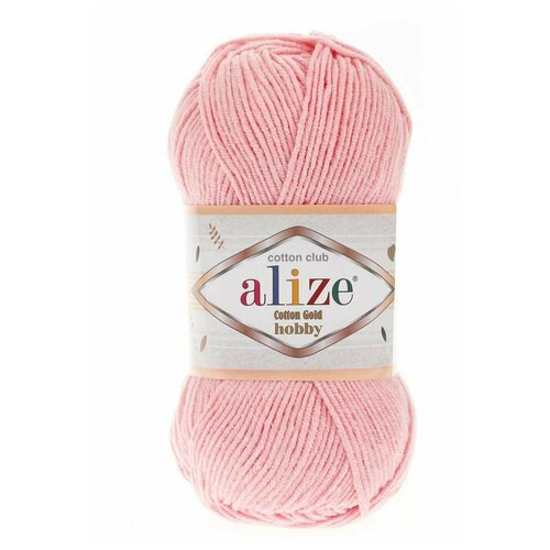 Пряжа Alize Cotton gold hobby (Ализе Коттон голд хобби) 2 шт 518 розовый 55% хлопок, 45% акрил 165 м, 50г