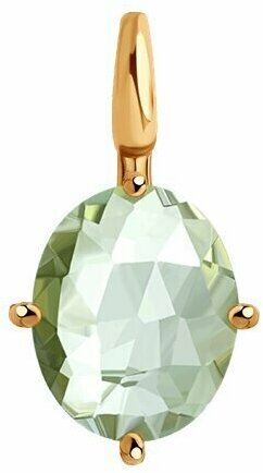 Подвеска Diamant online, золото, 585 проба, празиолит