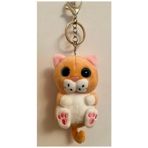 фото Игрушка мягкая брелок котенок оранжевый toys