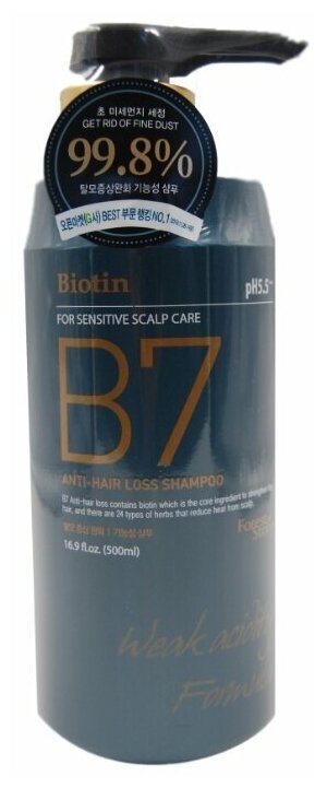 [Forest Story] Шампунь против выпадения волос с биотином, B7 Anti-Hair Loss Shampoo 500 мл.