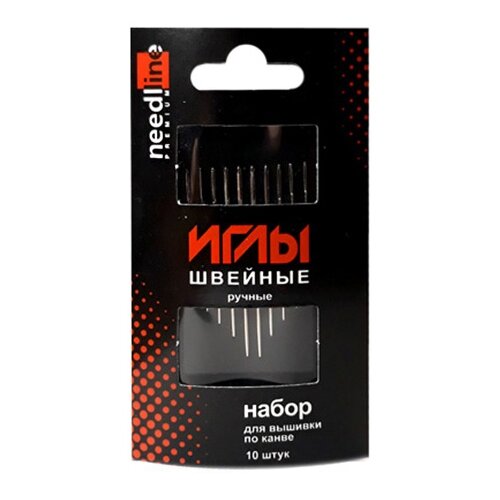 фото Из-200923 набор игл швейных ручных никелированных для вышивки по канве, ассорти 10 штук 5 упак игольный завод