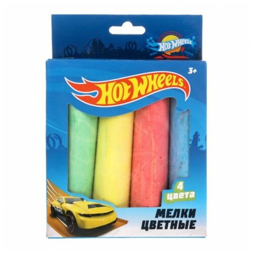 Набор мелков Multiart, Hot Wheels, 4 цвета, 100MEL4-HW