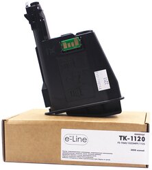 Тонер-картридж e-Line TK-1120 для Kyocera FS-1060, FS-1025MFP, FS-1125 (Чёрный, 3000 стр.)