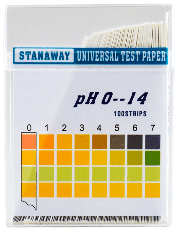 Индикаторная бумага pH тест полоски 100 штук pH от 0 до 14