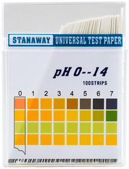 Индикаторная бумага pH тест полоски 100 штук pH от 0 до 14
