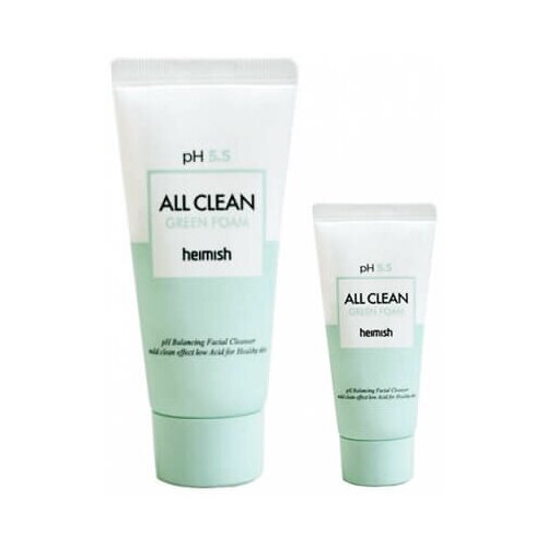 Гель для умывания слабокислотный Heimish для чувствительной кожи - All Clean Green Foam (pH 5.5), 30 мл