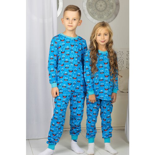 Пижама Miko Yumi, размер 128, голубой