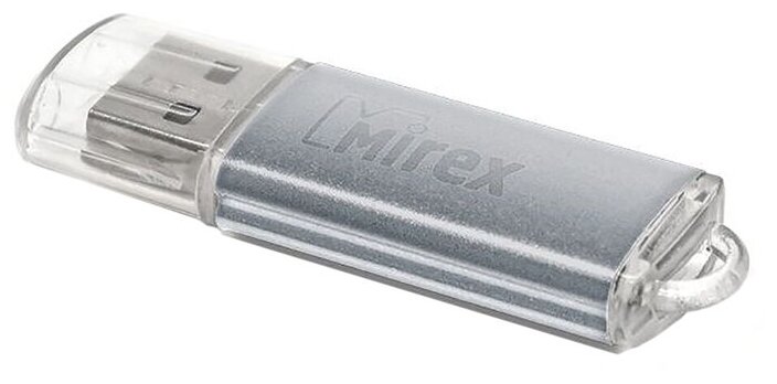 Флешка Mirex UNIT SILVER, 32 Гб, USB2.0, чт до 25 Мб/с, зап до 15 Мб/с, серебристая