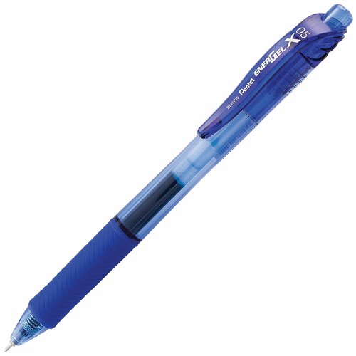 Ручка гелевая автоматическая Pentel EnerGel (0.25мм, синий, резиновая манжетка) (BLN105-C)