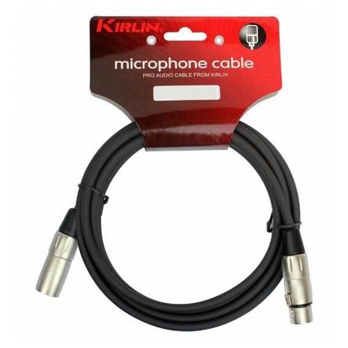 Кабель микрофонный Kirlin MPC-480/3M BK разъем xlr мама supra swift 3f xlr light au grey