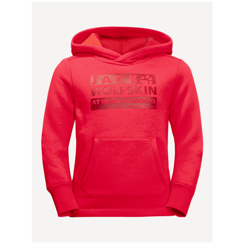 фото Худи jack wolfskin brand hoody k размер 104, tulip red