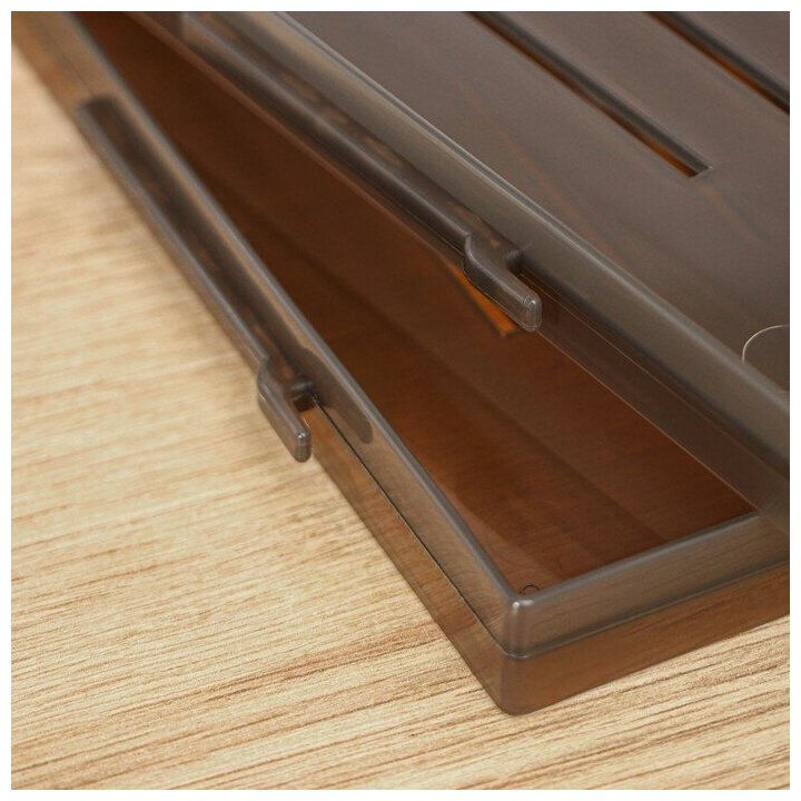 econova Контейнер для хранения без крышки OPTIMA, 10,6 л, 16,8×30,5×24,2 см, цвет коричневый - фотография № 6