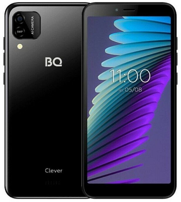 Смартфон BQ 5765L Clever, 5.7", IPS, 2 sim, 3Гб, 16Гб, 5 Мп, microSD, 2700 мАч, черный