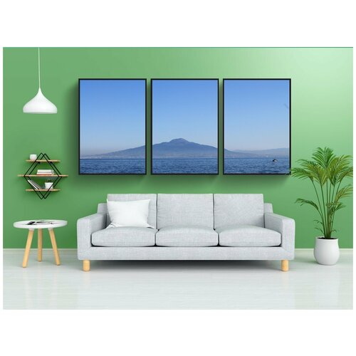 фото Набор модулных постеров для интерьера "везувий, неаполь, италия" 60x90 см. в тубусе, без рамки lotsprints