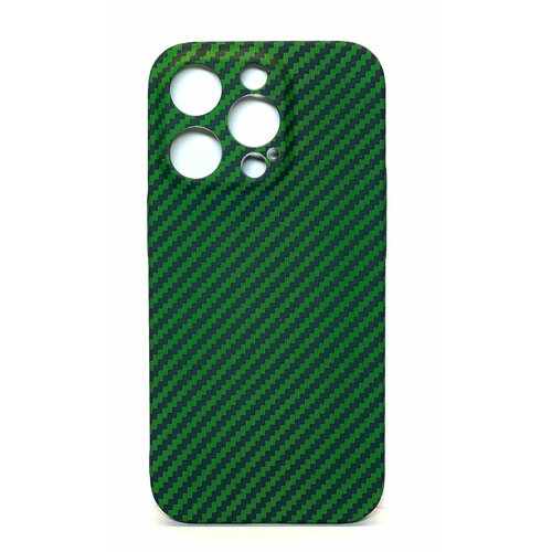 LUXO/ Тонкий чехол под кевлар и карбон на Айфон 14 Про / Кейс под Carbon Kevlar для iPhone 14 Pro зеленый защитный матовый чехол 16 бампер silicone case для apple iphone 14 эпл айфон 14 противоударный чехол накладка