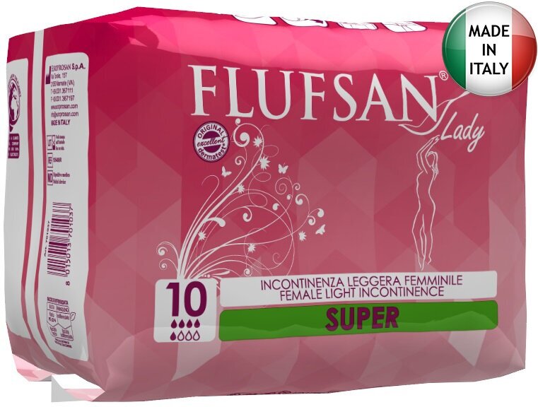 Flufsan Lady Super / Флюфсан Леди Супер - урологические прокладки, 10 шт.