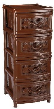 Комод из пластика альтернатива М2443 "Эконом" 4-х секцион.