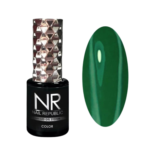 гель лак nail republic sahara nr 1060 10 мл Nail Republic гель-лак для ногтей Color, 10 мл, 10 г, 110 зеленый лист