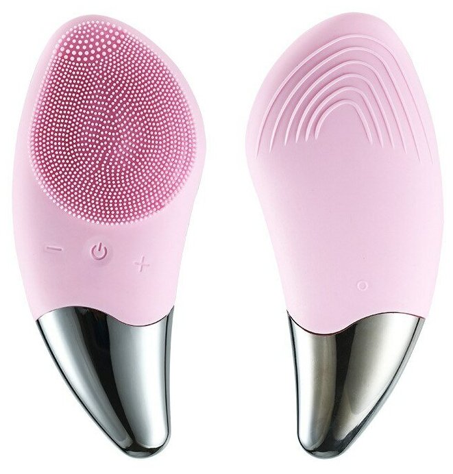 Mezonica Sonic Facial brush (Silicone Guasha) pink Электрическая силиконовая ультразвуковая щетка для очищения и массажа кожи лица, цвет розовый - фотография № 9