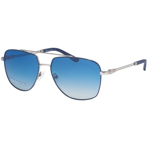 Солнцезащитные очки Champion, авиаторы, оправа: металл, поляризационные, для мужчин, серебряный