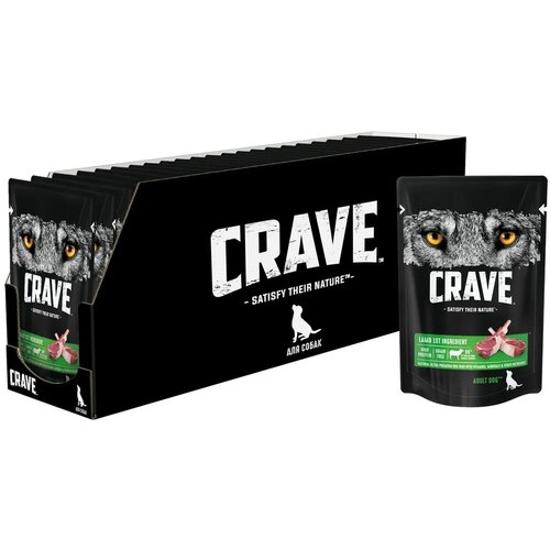 Влажный корм Crave для собак Ягненок в соусе 12*85г влажный корм для собак crave ягненок в соусе 85г