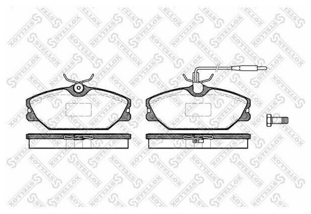 Колодки тормозные передние дисковые STELLOX 219012BSX RENAULT