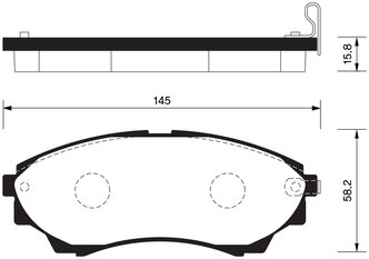 Дисковые тормозные колодки передние SANGSIN BRAKE SP1479 для Ford Ranger, Mazda B-Series, Mazda BT-50 (4 шт.)