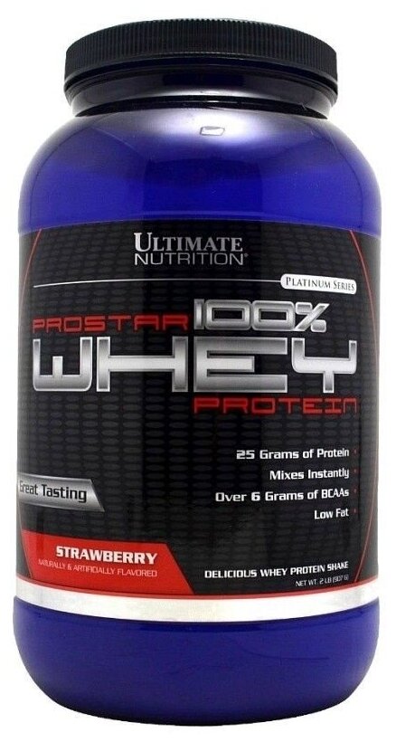 Ultimate Nutrition Prostar 100% Whey Protein 908 гр. 2lb (Ultimate Nutrition) Ванильный крем