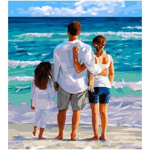 Картина по номерам Семья у моря 40х50 см Hobby Home картина по номерам дружная семья 40х50 см hobby home