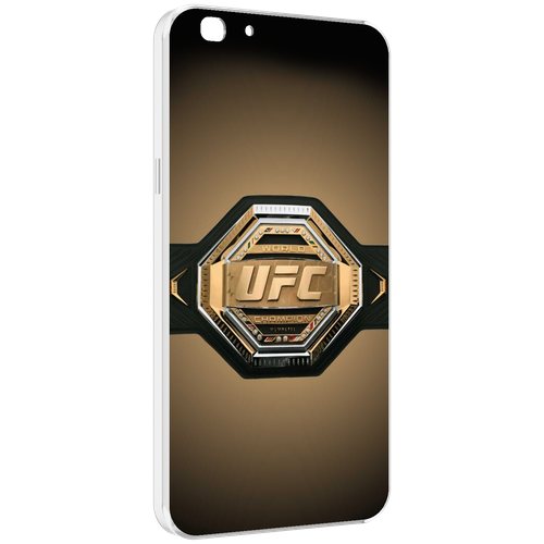 Чехол MyPads UFC единоборства мужской для Oppo A77 / F3 (2017 год) задняя-панель-накладка-бампер
