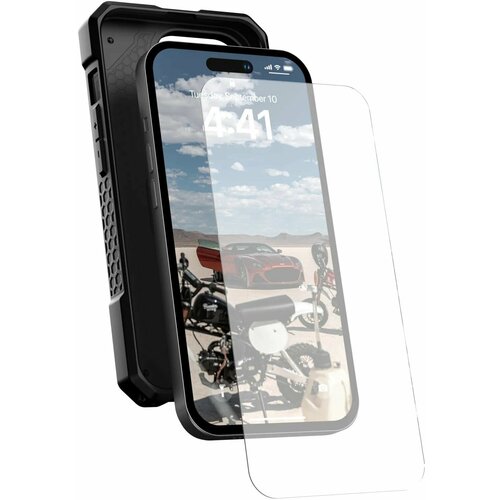 Защитное стекло с установочной рамкой UAG Shield Plus для iPhone 14 Pro (0,33 мм; олеофобное покрытие) (Прозрачный / Clear)