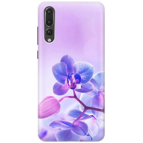 фото Силиконовый чехол на huawei p20 pro / хуавйе п20 про с принтом "лиловые орхидеи" gosso